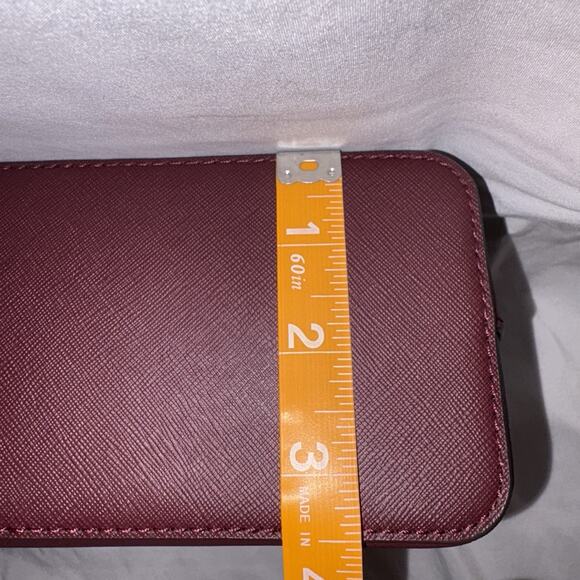 New Michael Kors Jet Set Travel Medium Dome Crossbody Saffiano Leather Oxblood - Picture 11 of 11